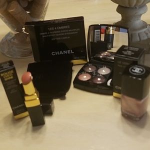 Chanel eyeshadow, lipstick, nail colour